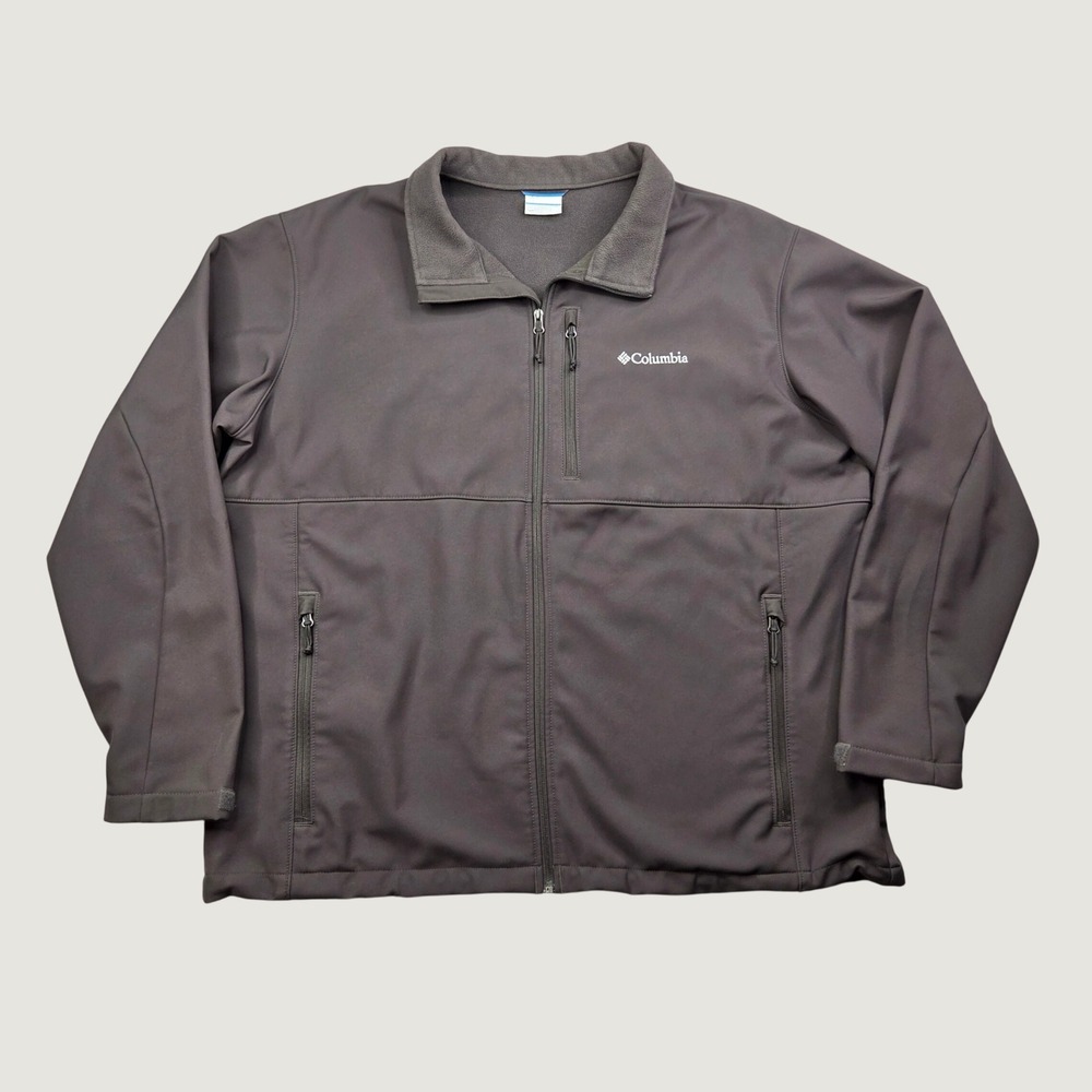 Columbia Ascender Mens XXL Softshell Jacket Brown Wind Water Resistant WM6044